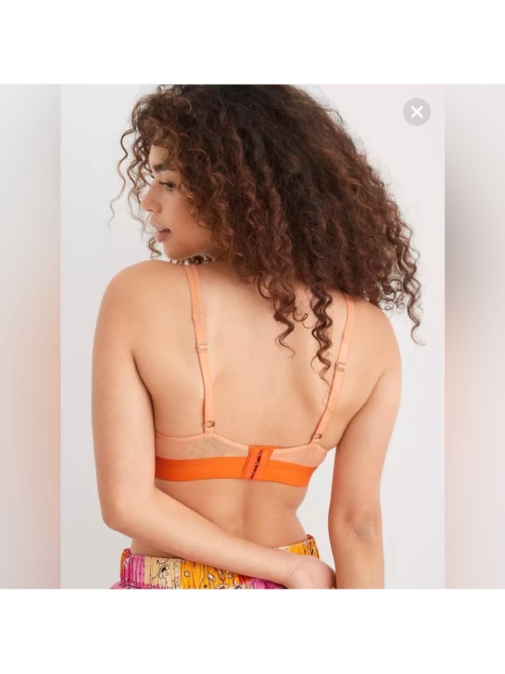 Aerie smoothez mesh plunge bralette size M orange - Picture 2 of 7